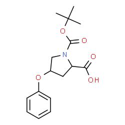ChemSpider 2D Image | 1-{[(2-Methyl-2-propanyl)oxy]carbonyl}-4-phenoxyproline | C16H21NO5