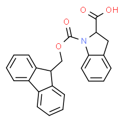 ChemSpider 2D Image | 1-[(9H-Fluoren-9-ylmethoxy)carbonyl]-2-indolinecarboxylic acid | C24H19NO4