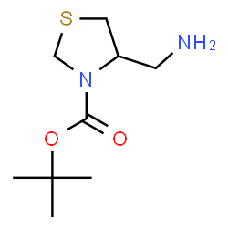 ChemSpider 2D Image | 2-Methyl-2-propanyl 4-(aminomethyl)-1,3-thiazolidine-3-carboxylate | C9H18N2O2S