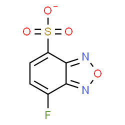 ChemSpider 2D Image | 7-Fluoro-2,1,3-benzoxadiazole-4-sulfonate | C6H2FN2O4S