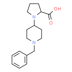 ChemSpider 2D Image | 1-(1-Benzyl-4-piperidinyl)proline | C17H24N2O2