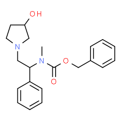 ChemSpider 2D Image | Benzyl [2-(3-hydroxy-1-pyrrolidinyl)-1-phenylethyl]methylcarbamate | C21H26N2O3