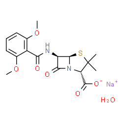 ChemSpider 2D Image | methicillin sodium monohydrate | C17H21N2NaO7S