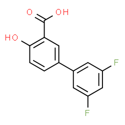 ChemSpider 2D Image | 3',5'-Difluoro-4-hydroxy-3-biphenylcarboxylic acid | C13H8F2O3
