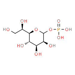ChemSpider 2D Image | D-glycero-D-manno-Heptose 1-phosphate | C7H15O10P