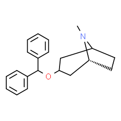 ChemSpider 2D Image | (1R)-3-(Diphenylmethoxy)-8-methyl-8-azabicyclo[3.2.1]octane | C21H25NO