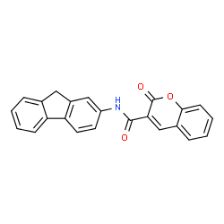 ChemSpider 2D Image | N-(9H-Fluoren-2-yl)-2-oxo-2H-chromene-3-carboxamide | C23H15NO3