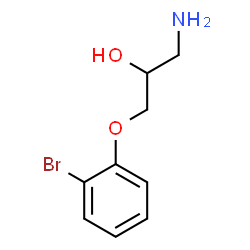 ChemSpider 2D Image | 1-Amino-3-(2-bromophenoxy)-2-propanol | C9H12BrNO2