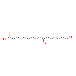 ChemSpider 2D Image | 10,16-Dihydroxyhexadecanoic acid | C16H32O4