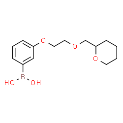 ChemSpider 2D Image | {3-[2-(Tetrahydro-2H-pyran-2-ylmethoxy)ethoxy]phenyl}boronic acid | C14H21BO5