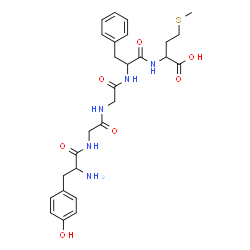 ChemSpider 2D Image | Tyr-Gly-Gly-Phe-Met | C27H35N5O7S