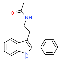 ChemSpider 2D Image | N-(2-(2-Phenyl-1H-indol-3-yl)ethyl)acetamide | C18H18N2O