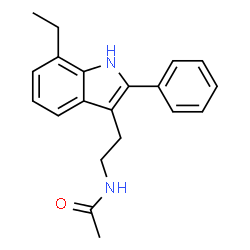 ChemSpider 2D Image | N-(2-(7-Ethyl-2-phenyl-1H-indol-3-yl)ethyl)acetamide | C20H22N2O