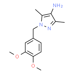 ChemSpider 2D Image | 1-(3,4-Dimethoxybenzyl)-3,5-dimethyl-1H-pyrazol-4-amine | C14H19N3O2