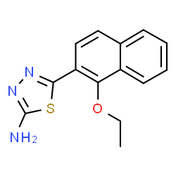ChemSpider 2D Image | 5-(1-Ethoxy-2-naphthyl)-1,3,4-thiadiazol-2-amine | C14H13N3OS
