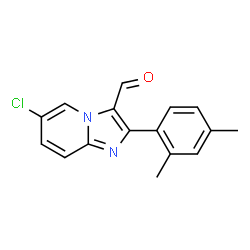 ChemSpider 2D Image | 6-Chloro-2-(2,4-dimethylphenyl)imidazo[1,2-a]pyridine-3-carbaldehyde | C16H13ClN2O