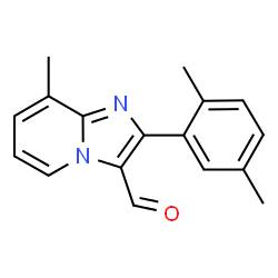 ChemSpider 2D Image | 2-(2,5-Dimethylphenyl)-8-methylimidazo[1,2-a]pyridine-3-carbaldehyde | C17H16N2O