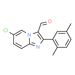 ChemSpider 2D Image | 6-Chloro-2-(2,5-dimethylphenyl)imidazo[1,2-a]pyridine-3-carbaldehyde | C16H13ClN2O