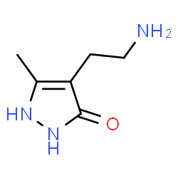 ChemSpider 2D Image | 4-(2-Aminoethyl)-5-methyl-1H-pyrazol-3(2H)-one | C6H11N3O