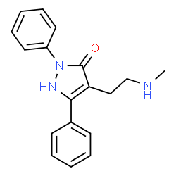 ChemSpider 2D Image | 4-(2-(Methylamino)ethyl)-2,5-diphenyl-1H-pyrazol-3(2H)-one | C18H19N3O