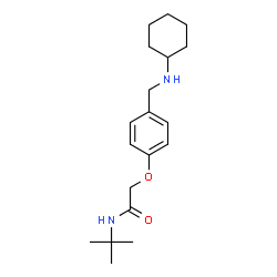 ChemSpider 2D Image | 2-{4-[(Cyclohexylamino)methyl]phenoxy}-N-(2-methyl-2-propanyl)acetamide | C19H30N2O2