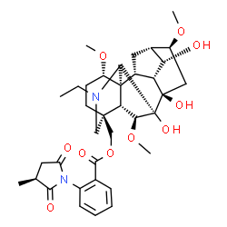 ChemSpider 2D Image | 14-deacetylnudicauline | C36H48N2O10