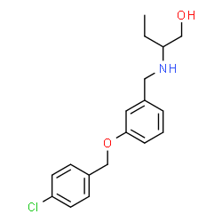 ChemSpider 2D Image | 2-({3-[(4-Chlorobenzyl)oxy]benzyl}amino)-1-butanol | C18H22ClNO2
