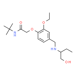 ChemSpider 2D Image | 2-(2-Ethoxy-4-{[(1-hydroxy-2-butanyl)amino]methyl}phenoxy)-N-(2-methyl-2-propanyl)acetamide | C19H32N2O4