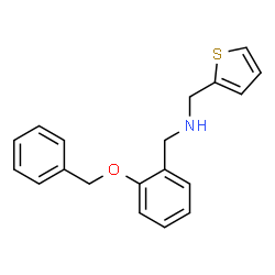 ChemSpider 2D Image | 1-[2-(Benzyloxy)phenyl]-N-(2-thienylmethyl)methanamine | C19H19NOS