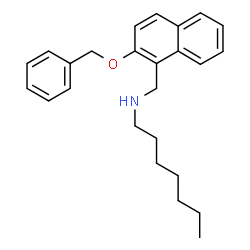 ChemSpider 2D Image | N-{[2-(Benzyloxy)-1-naphthyl]methyl}-1-heptanamine | C25H31NO