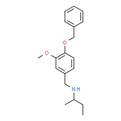 ChemSpider 2D Image | N-[4-(Benzyloxy)-3-methoxybenzyl]-2-butanamine | C19H25NO2