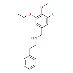 ChemSpider 2D Image | N-(3-Chloro-5-ethoxy-4-methoxybenzyl)-2-phenylethanamine | C18H22ClNO2