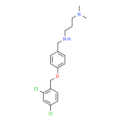 ChemSpider 2D Image | N'-{4-[(2,4-Dichlorobenzyl)oxy]benzyl}-N,N-dimethyl-1,3-propanediamine | C19H24Cl2N2O