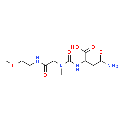 ChemSpider 2D Image | N~2~-[{2-[(2-Methoxyethyl)amino]-2-oxoethyl}(methyl)carbamoyl]asparagine | C11H20N4O6