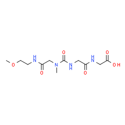 ChemSpider 2D Image | N-[{2-[(2-Methoxyethyl)amino]-2-oxoethyl}(methyl)carbamoyl]glycylglycine | C11H20N4O6