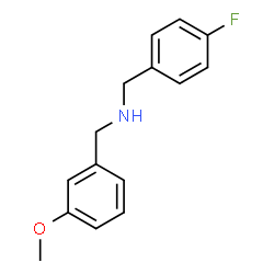 ChemSpider 2D Image | 1-(4-Fluorophenyl)-N-(3-methoxybenzyl)methanamine | C15H16FNO