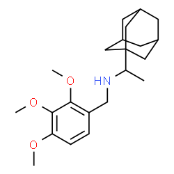 ChemSpider 2D Image | 1-(Adamantan-1-yl)-N-(2,3,4-trimethoxybenzyl)ethanamine | C22H33NO3