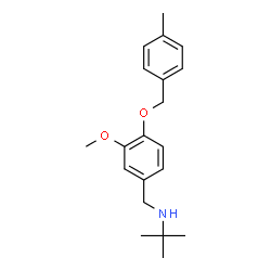ChemSpider 2D Image | N-{3-Methoxy-4-[(4-methylbenzyl)oxy]benzyl}-2-methyl-2-propanamine | C20H27NO2