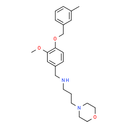 ChemSpider 2D Image | [3-Methoxy-4-(3-methyl-benzyloxy)-benzyl]-(3-morpholin-4-yl-propyl)-amine | C23H32N2O3