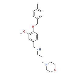 ChemSpider 2D Image | [3-Methoxy-4-(4-methyl-benzyloxy)-benzyl]-(3-morpholin-4-yl-propyl)-amine | C23H32N2O3