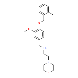 ChemSpider 2D Image | N-{3-Methoxy-4-[(2-methylbenzyl)oxy]benzyl}-2-(4-morpholinyl)ethanamine | C22H30N2O3