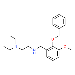 ChemSpider 2D Image | N'-[2-(Benzyloxy)-3-methoxybenzyl]-N,N-diethyl-1,2-ethanediamine | C21H30N2O2