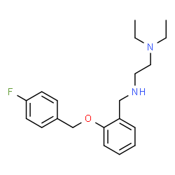 ChemSpider 2D Image | N,N-Diethyl-N'-{2-[(4-fluorobenzyl)oxy]benzyl}-1,2-ethanediamine | C20H27FN2O
