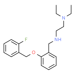 ChemSpider 2D Image | N,N-Diethyl-N'-{2-[(2-fluorobenzyl)oxy]benzyl}-1,2-ethanediamine | C20H27FN2O