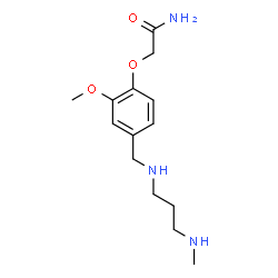 ChemSpider 2D Image | 2-[2-Methoxy-4-({[3-(methylamino)propyl]amino}methyl)phenoxy]acetamide | C14H23N3O3