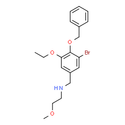 ChemSpider 2D Image | N-[4-(Benzyloxy)-3-bromo-5-ethoxybenzyl]-2-methoxyethanamine | C19H24BrNO3