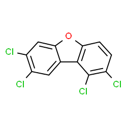 ChemSpider 2D Image | 1,2,7,8-tetrachlorodibenzofuran | C12H4Cl4O
