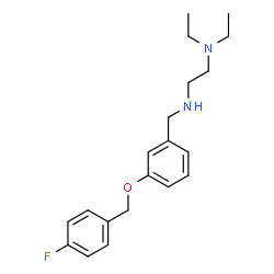 ChemSpider 2D Image | N,N-Diethyl-N'-{3-[(4-fluorobenzyl)oxy]benzyl}-1,2-ethanediamine | C20H27FN2O