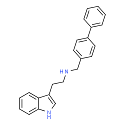 ChemSpider 2D Image | N-(4-Biphenylylmethyl)-2-(1H-indol-3-yl)ethanamine | C23H22N2