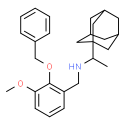 ChemSpider 2D Image | 1-(Adamantan-1-yl)-N-[2-(benzyloxy)-3-methoxybenzyl]ethanamine | C27H35NO2